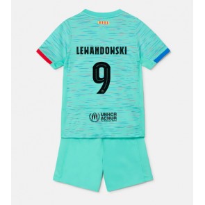 Barcelona Robert Lewandowski #9 Dětské Alternativní dres komplet 2023-24 Krátký Rukáv (+ trenýrky)
